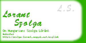 lorant szolga business card